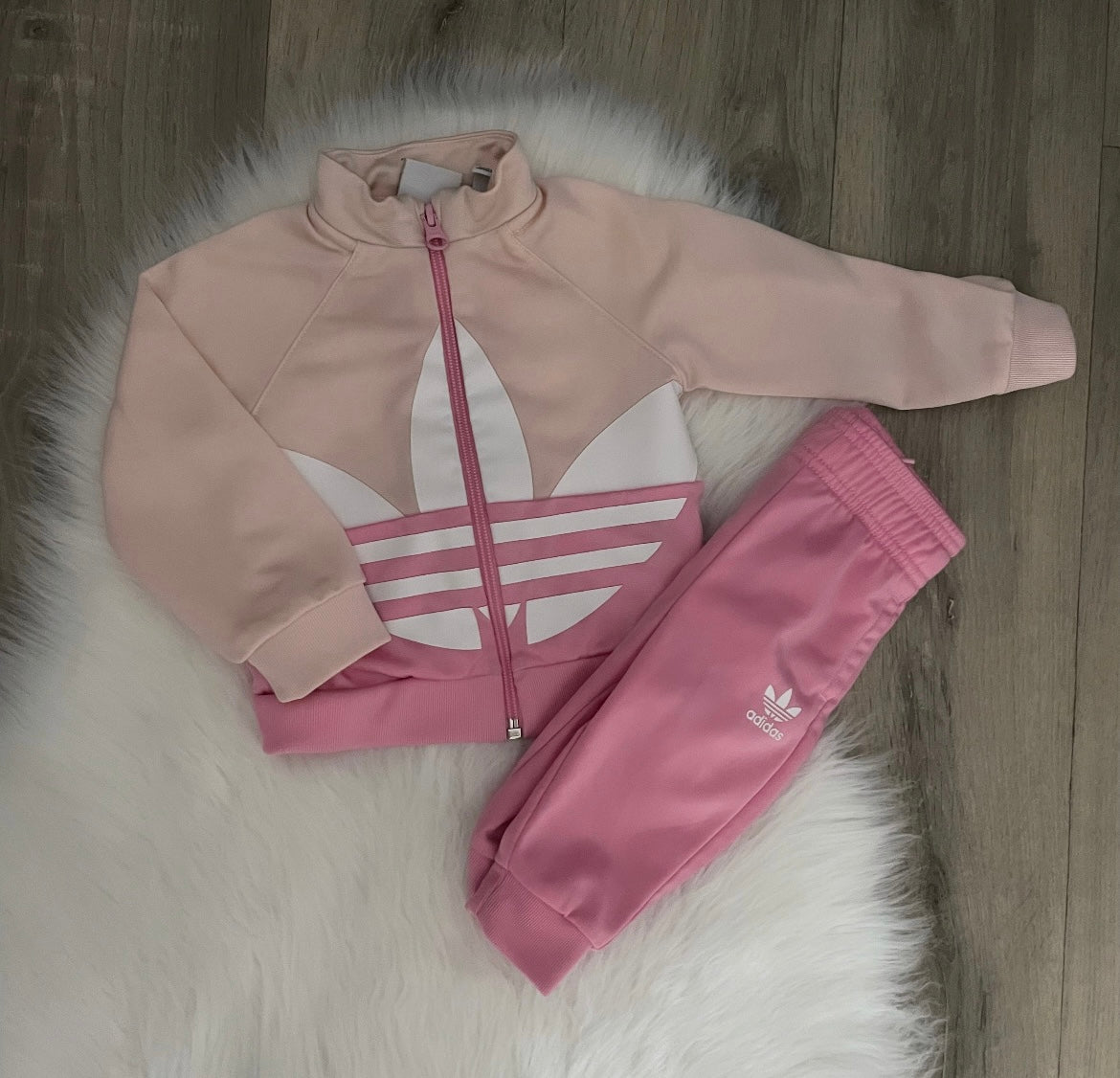 Adidas Girls Tracksuit - 6/9 months